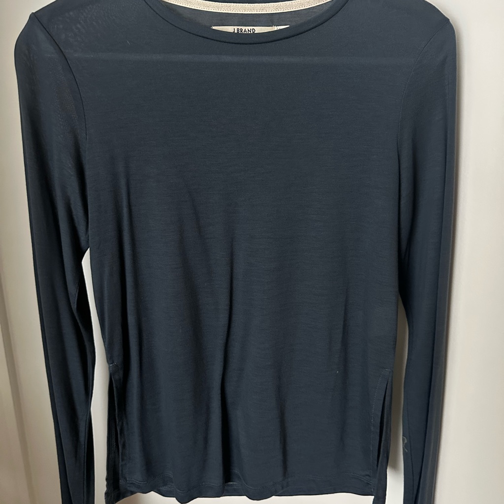 J Brand Long Sleeve Top With Slits On Each Side